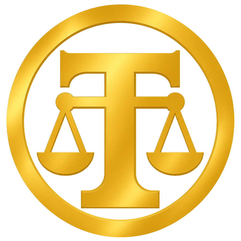 Marca Advocacia Toninato — monograma dourado